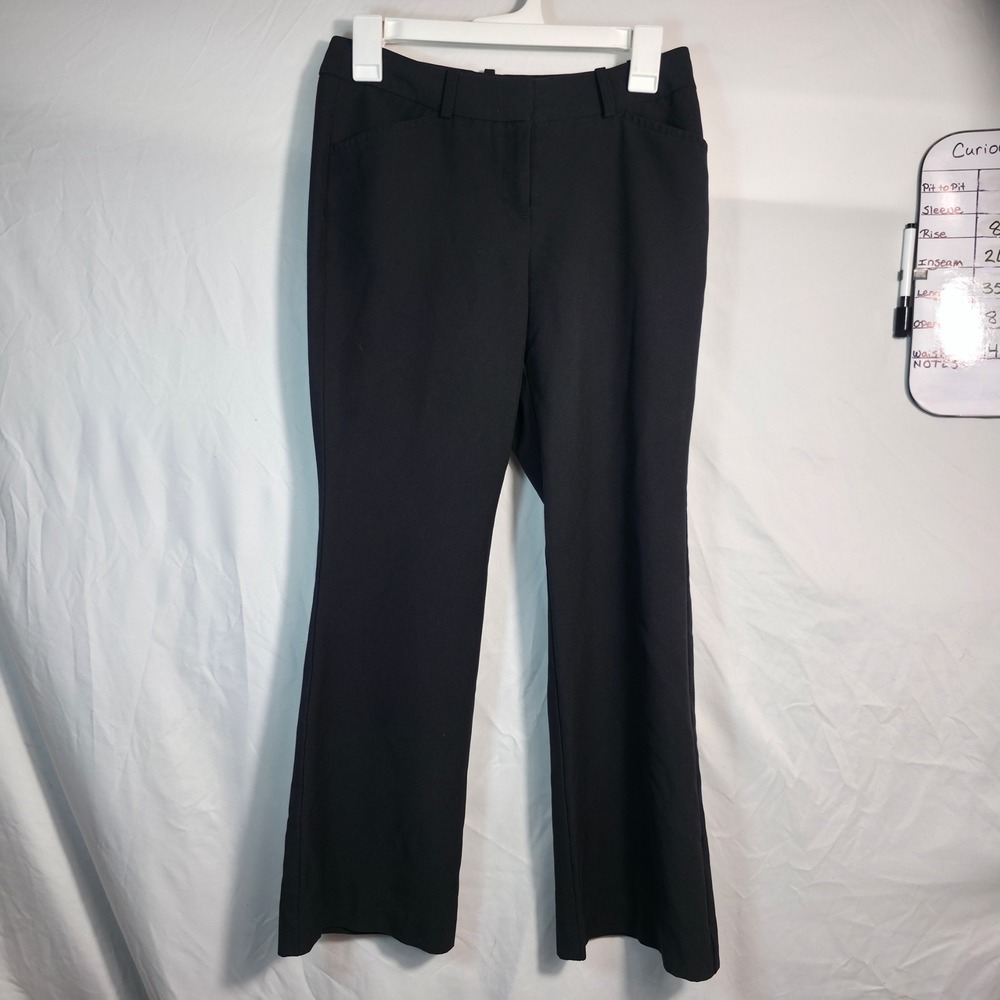 Worthington Dress Pants Womens 2PS Black Excellent Modern Fit Flare Trousers